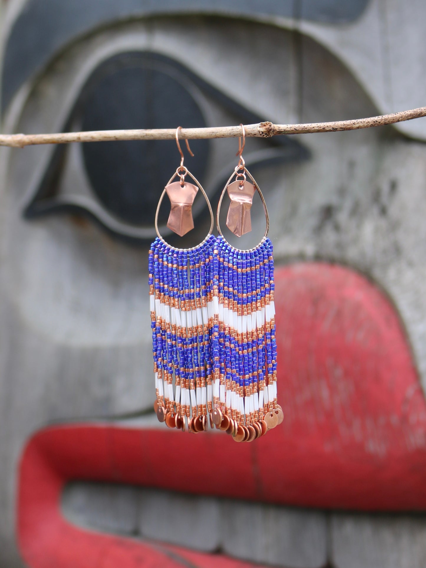 Tináa & Ocean Wave Fringe Earrings