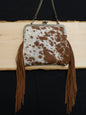Spotted Cowhide & Turquoise Diamond Embossed Purse