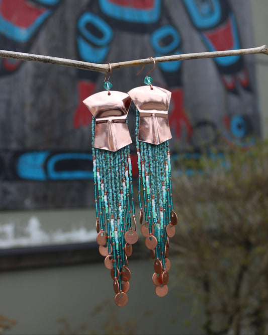 Tináa & Gradient Fringe Earrings