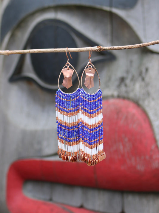 Tináa & Ocean Wave Fringe Earrings