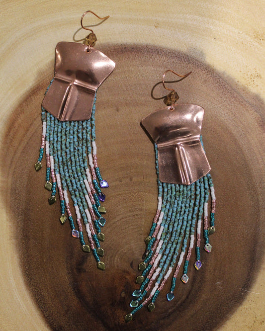 Tináa & Gradient Fringe Earrings