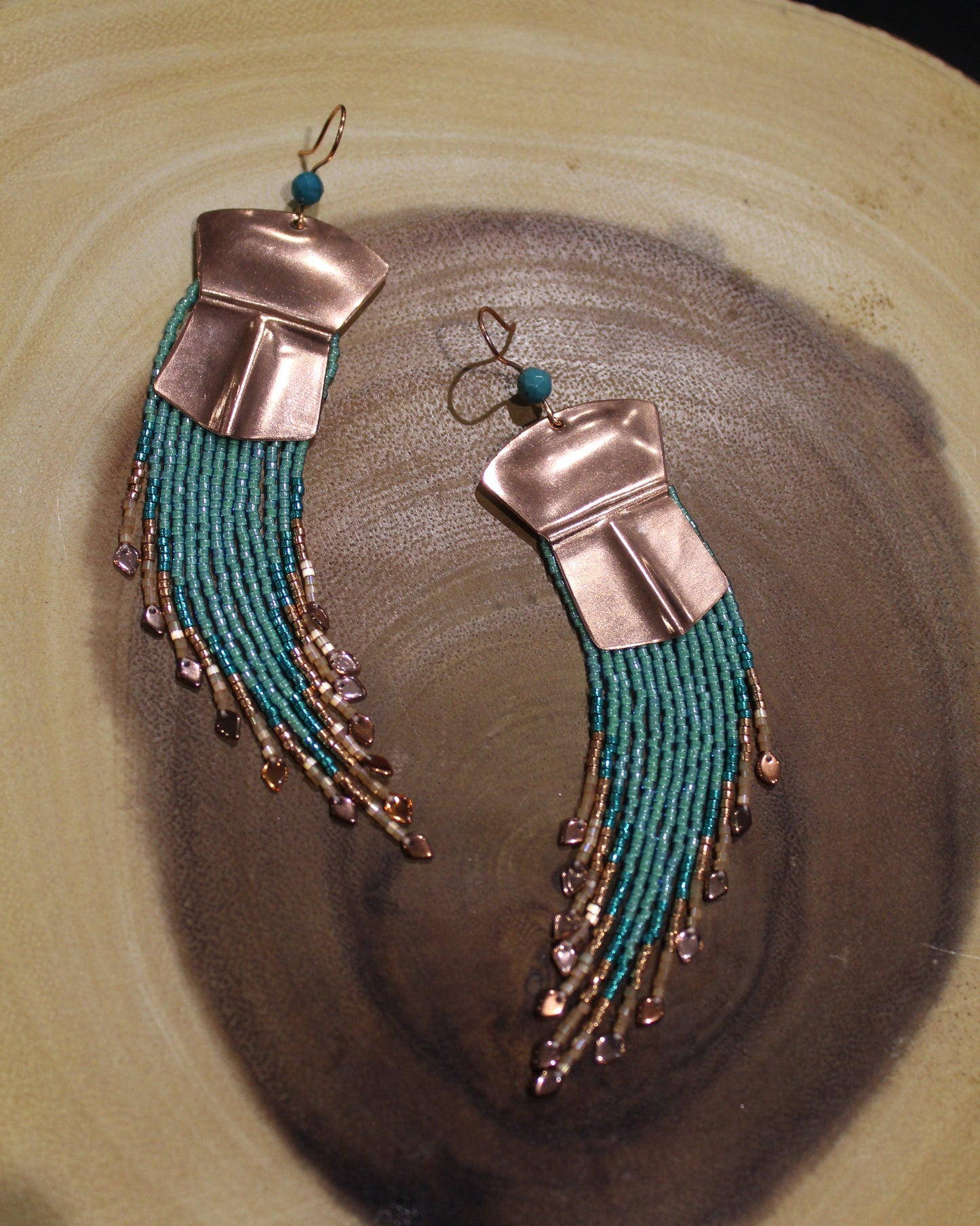 Tináa & Gradient Fringe Earrings