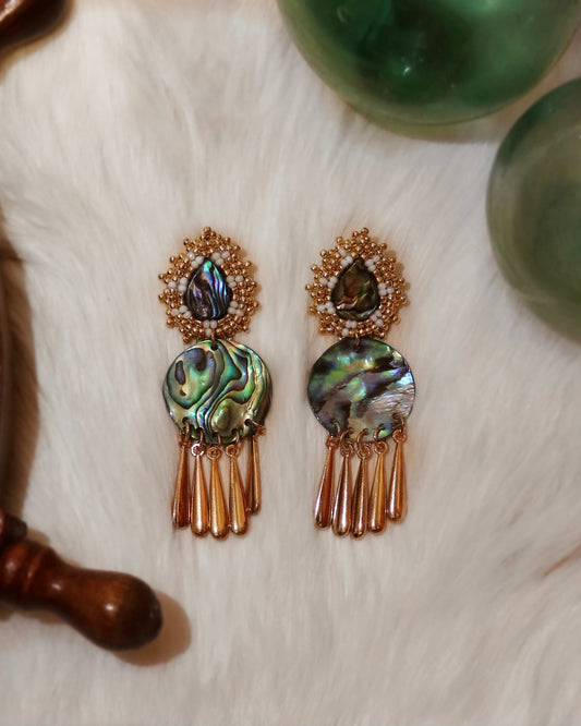 Abalone Beaded Earrings